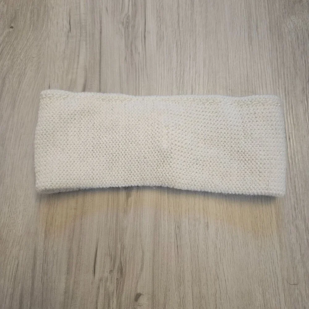 Children’s Place Knit Bow Headband Ear Warmer Cream White One Size